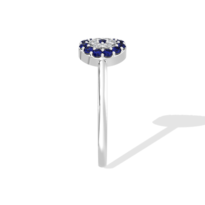 Tiri 0.09 TW diamond ring featuring a sleek band with sparkling diamonds on a white background.