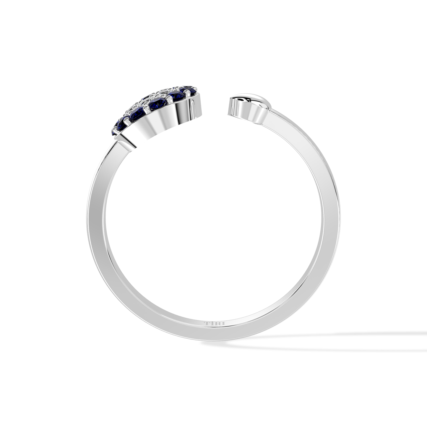 Tiri 0.09 TW diamond ring featuring a sleek band and sparkling diamond centerpiece on a white background.