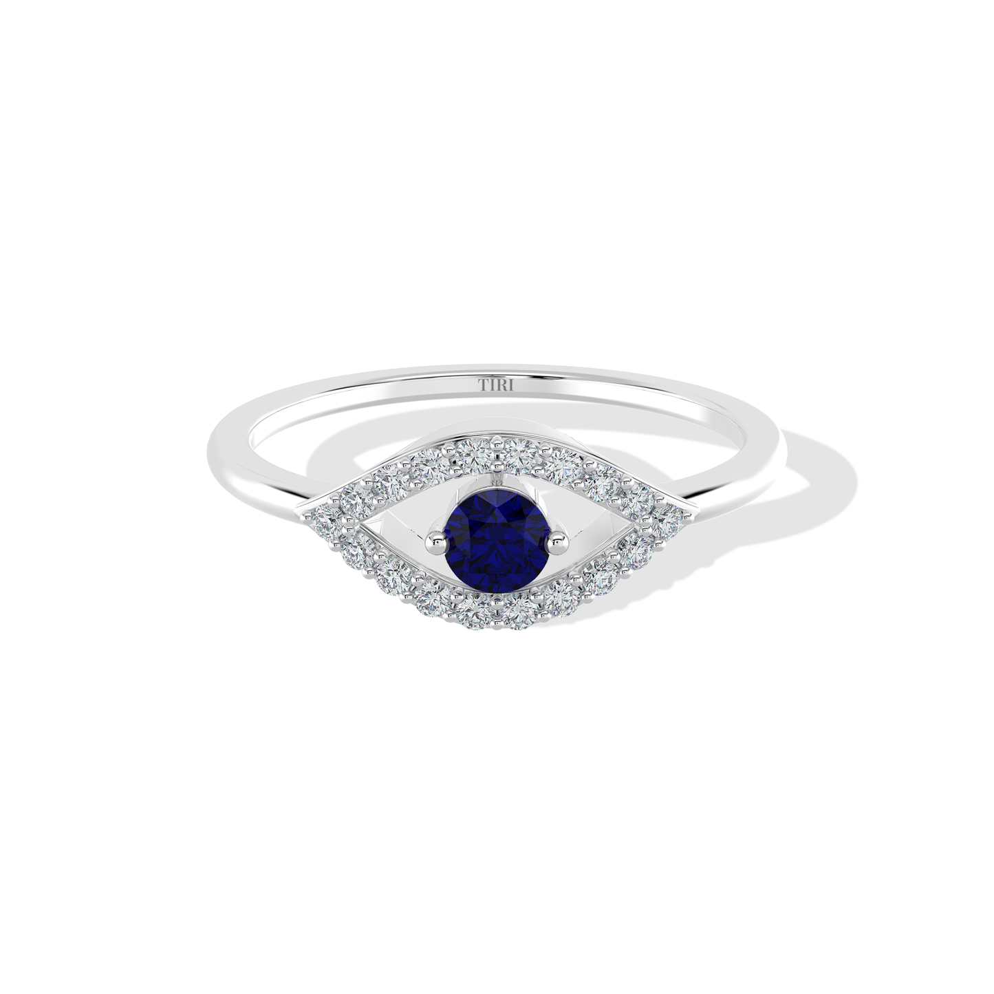 Tiri 0.25 TW diamond ring with a sleek band and sparkling diamond centerpiece, showcasing elegant jewelry design.