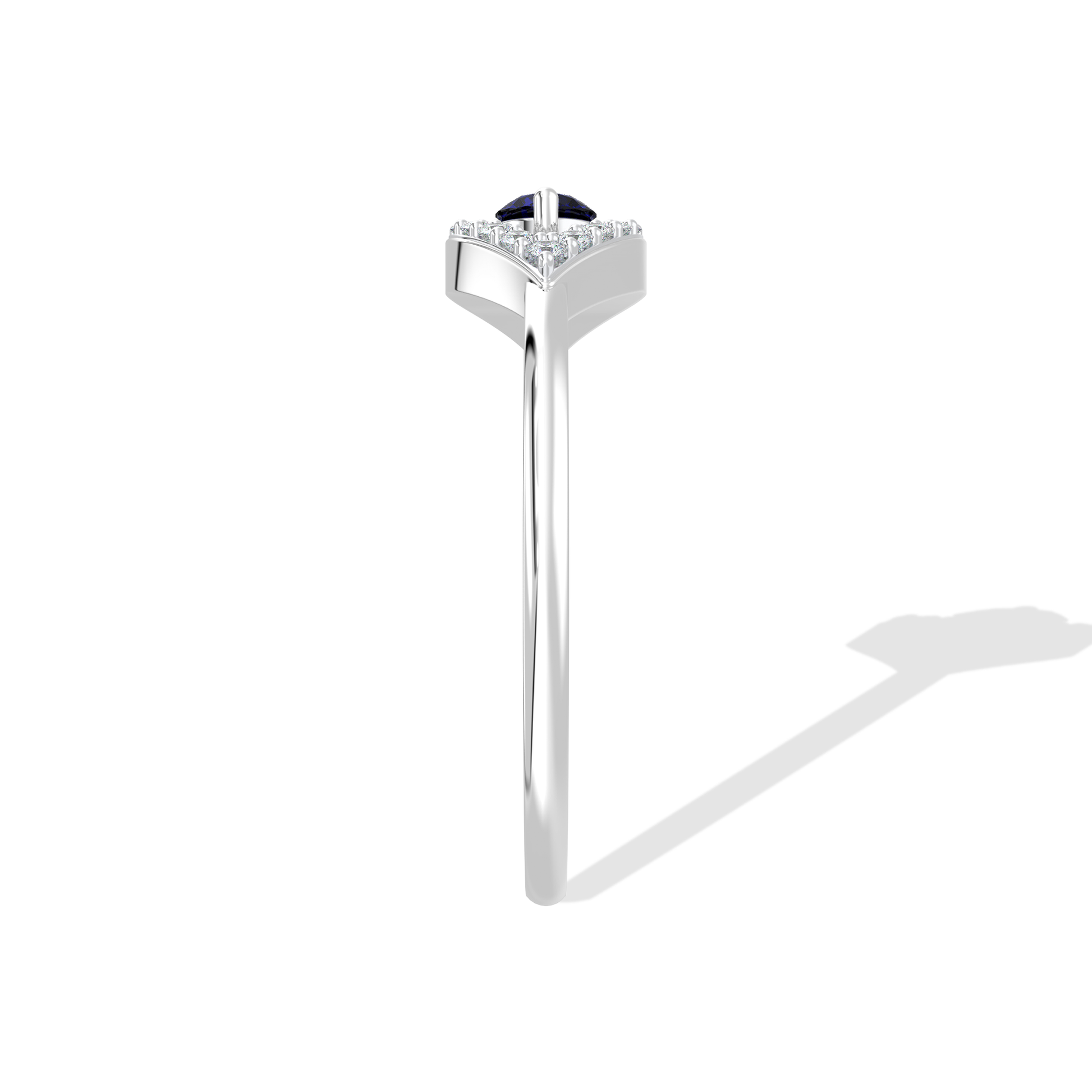Tiri 0.25 TW diamond ring featuring a sleek band with a sparkling diamond centerpiece on a white background.