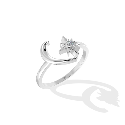 Tiri 0.07 TW diamond ring featuring a sparkling solitaire diamond set in a sleek band.