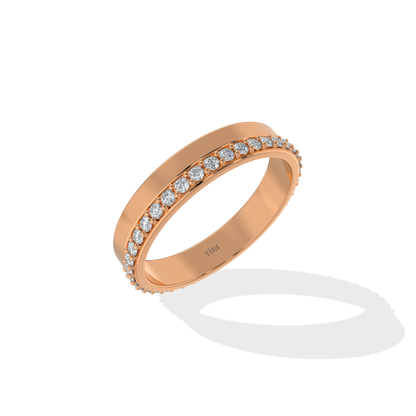 Tiri 0.65 TW diamond ring featuring a sleek band with sparkling diamonds set in a classic design.