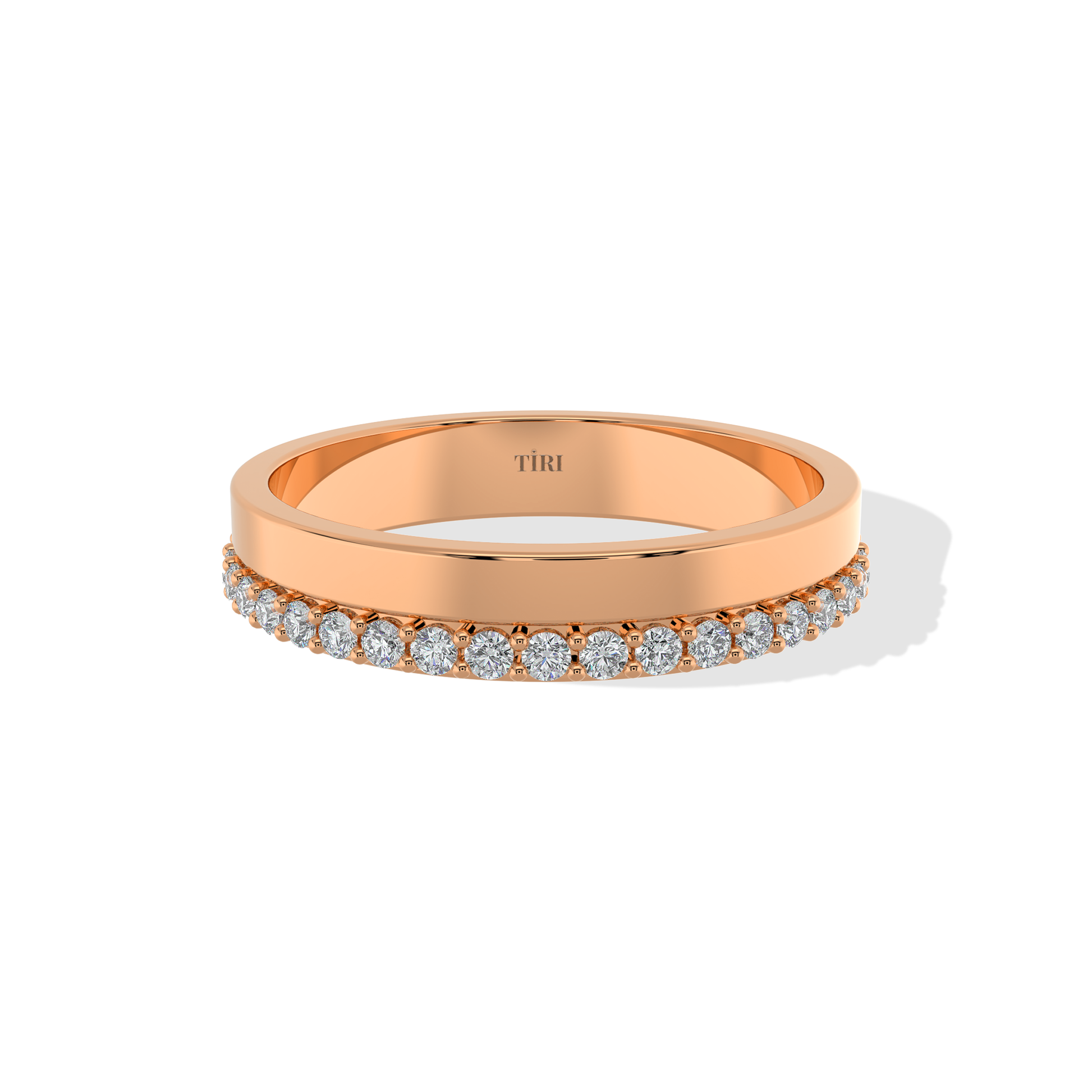 Tiri 0.65 TW diamond ring featuring a sparkling diamond set in a sleek band, elegant jewelry for special occasions.