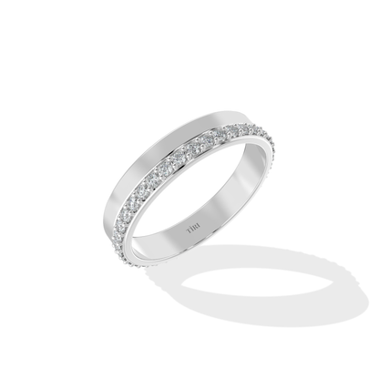 Tiri 0.65 TW diamond ring featuring a sleek band with a sparkling diamond centerpiece.