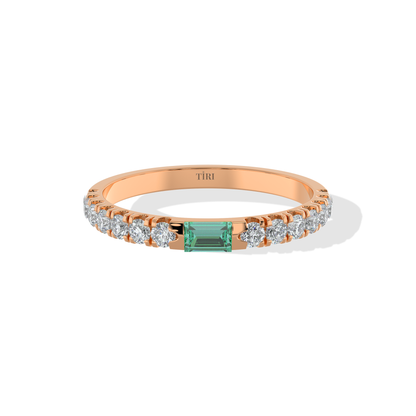 Elegant 1.50 TW diamond ring by Tiri featuring a sparkling solitaire design on a sleek band.
