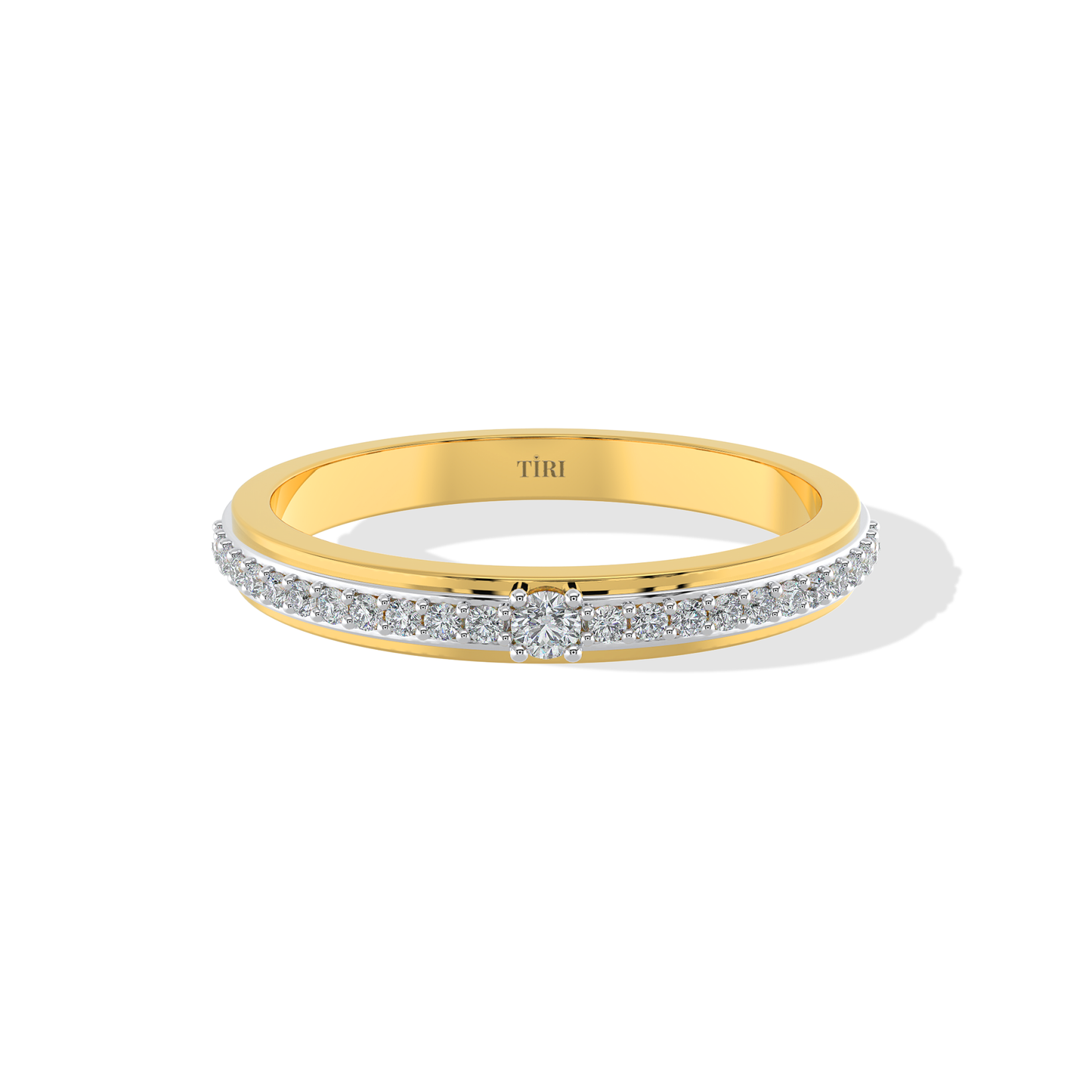 Close-up of Tiri diamond jewelry featuring 0.40 total weight of sparkling diamonds with intricate detailing.