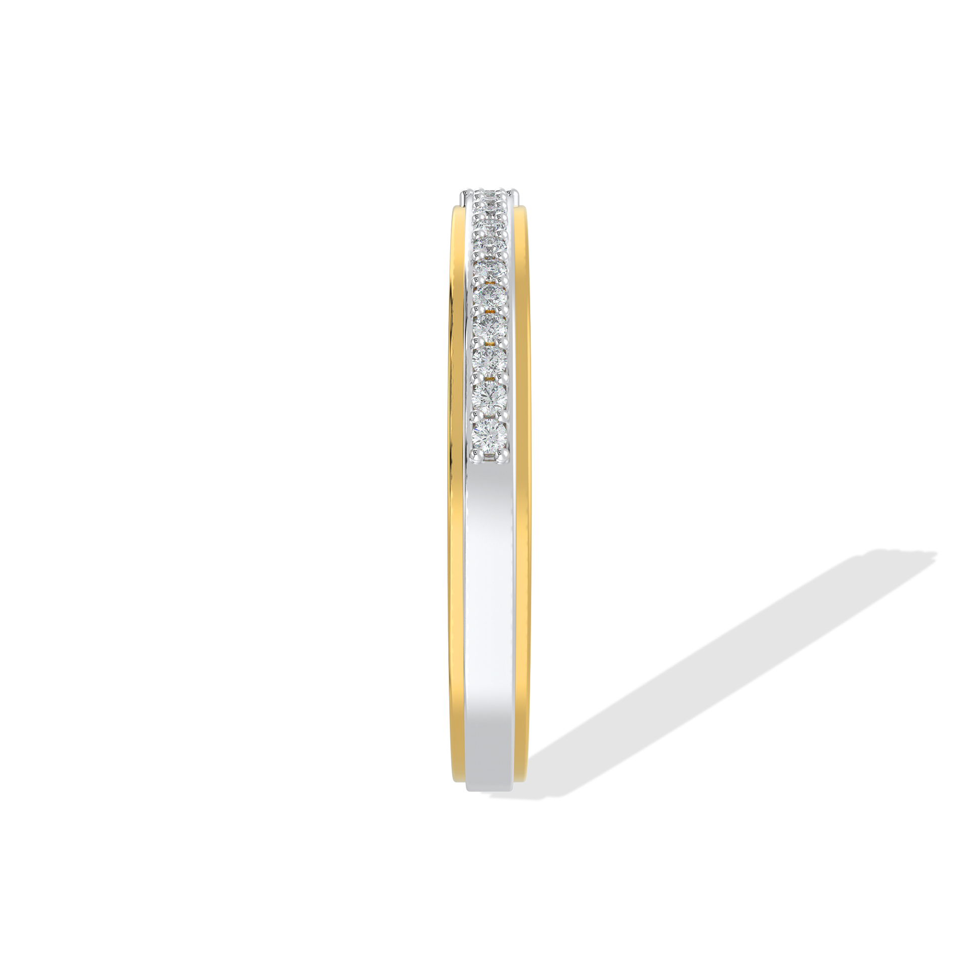 Close-up of Tiri 0.40 TW diamond details featuring sparkling, high-quality diamond accents with intricate craftsmanship.