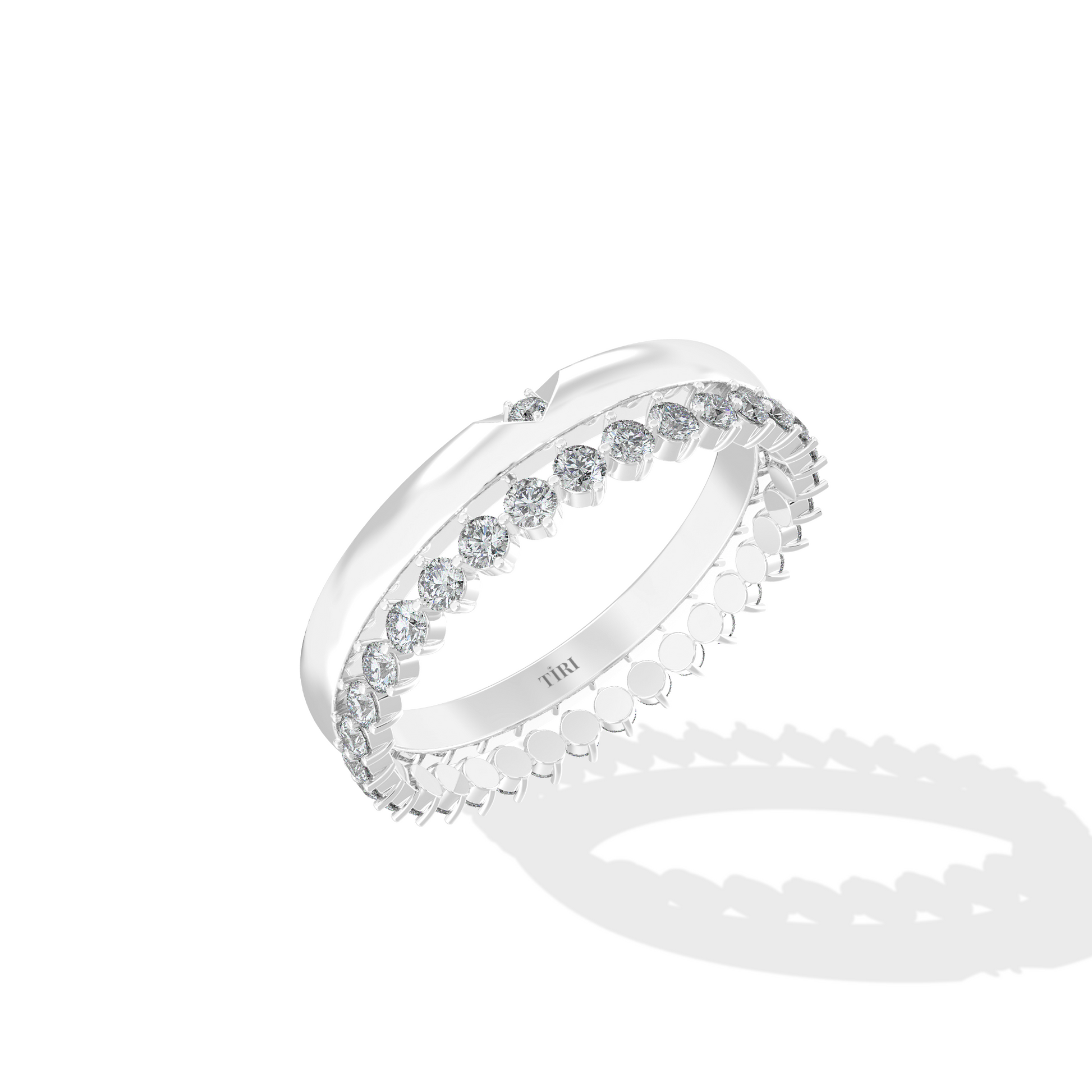 Elegant 1.20 TW diamond ring by Tiri featuring a sparkling solitaire design on a sleek band.