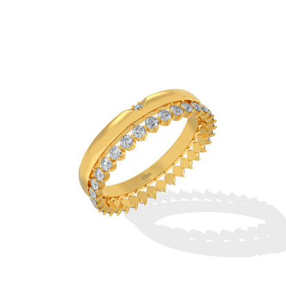 Tiri 1.20 TW diamond ring featuring a sparkling diamond band and elegant design, photographed against a neutral background.