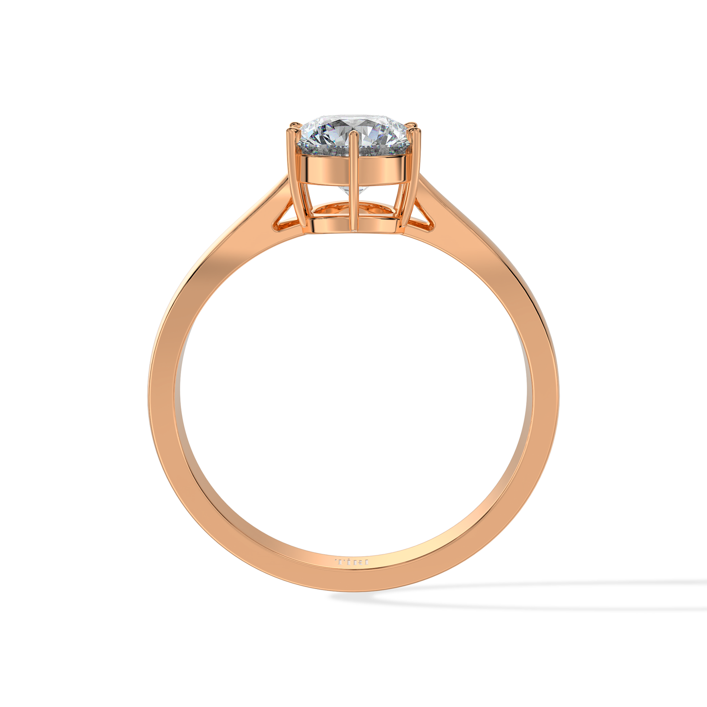 Tiri 1.00 TW diamond ring featuring a sparkling round-cut diamond set in a sleek band.