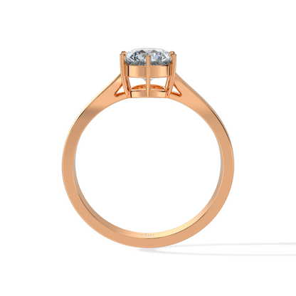 Tiri 1.00 TW diamond ring featuring a sparkling round-cut diamond set in a sleek band.