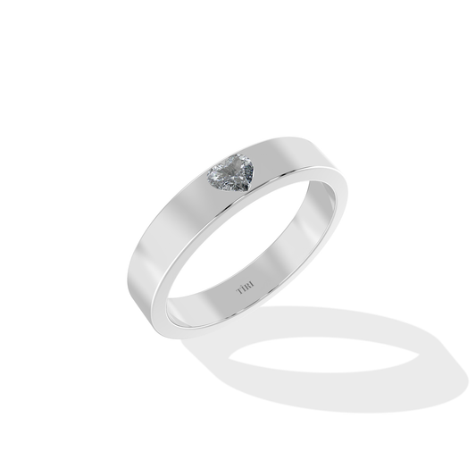 Close-up of Tiri 0.50 TW diamond ring showcasing sparkling diamonds set in a sleek band.