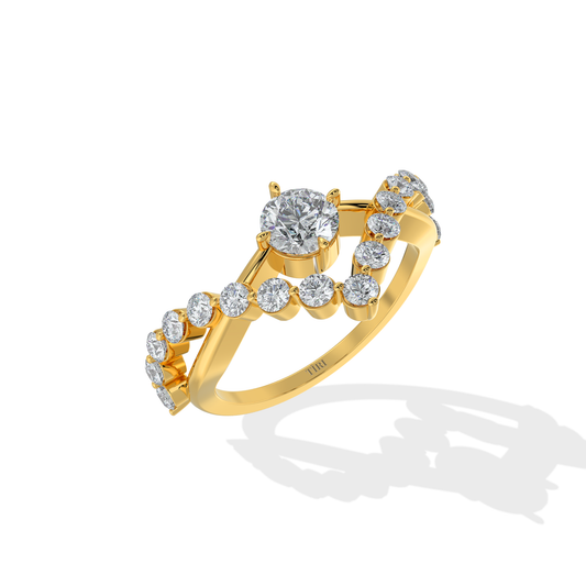 Elegant 1.50 TW diamond ring by Tiri featuring a sparkling band with a central diamond setting.