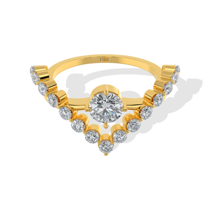 Elegant Tiri 1.50 TW diamond ring featuring a sparkling diamond centerpiece and sleek band design.