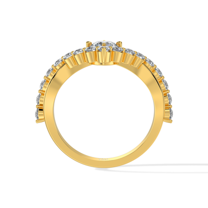 Elegant 1.50 TW diamond ring by Tiri featuring a sparkling silver band and a prominent central diamond setting.