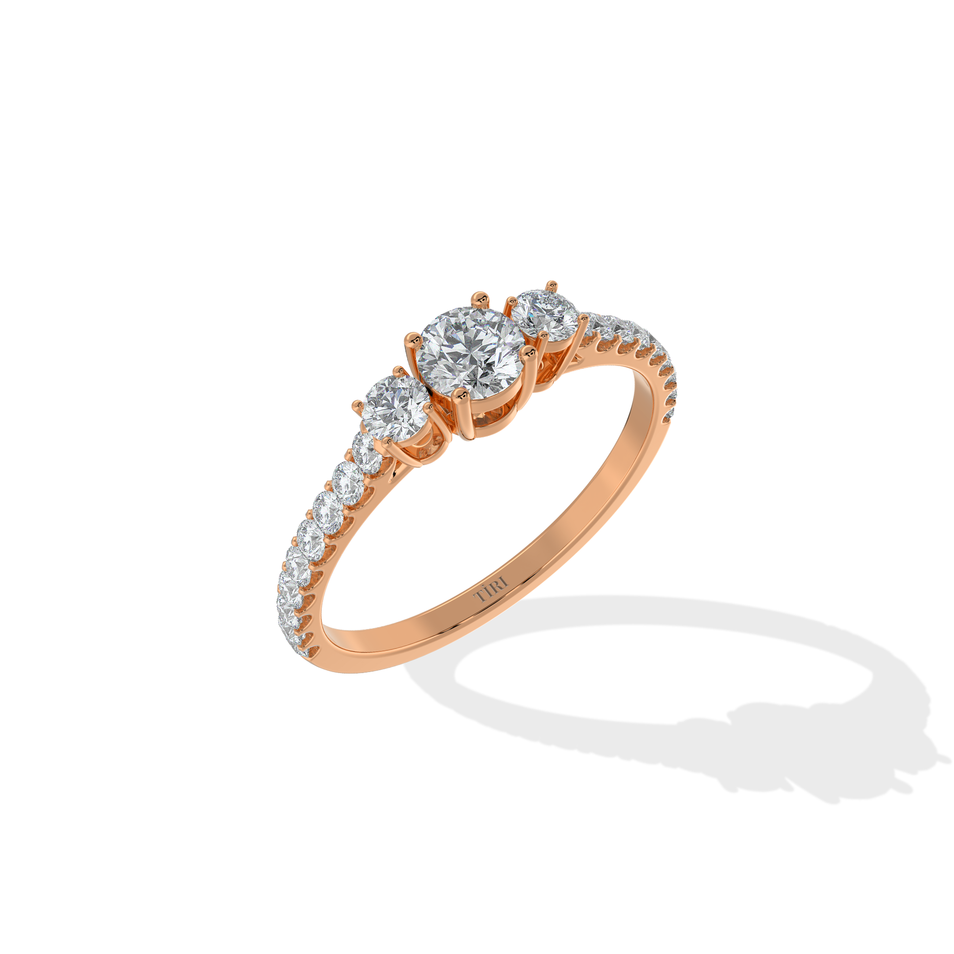 Tiri 1.20 TW diamond ring featuring a sparkling diamond centerpiece and sleek band design.