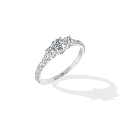 Tiri 1.20 TW diamond ring featuring a sleek band with sparkling diamonds set in a modern design.