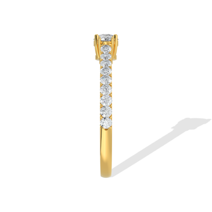 Elegant 1.20 TW diamond ring by Tiri featuring a sparkling central diamond and a sleek silver band.