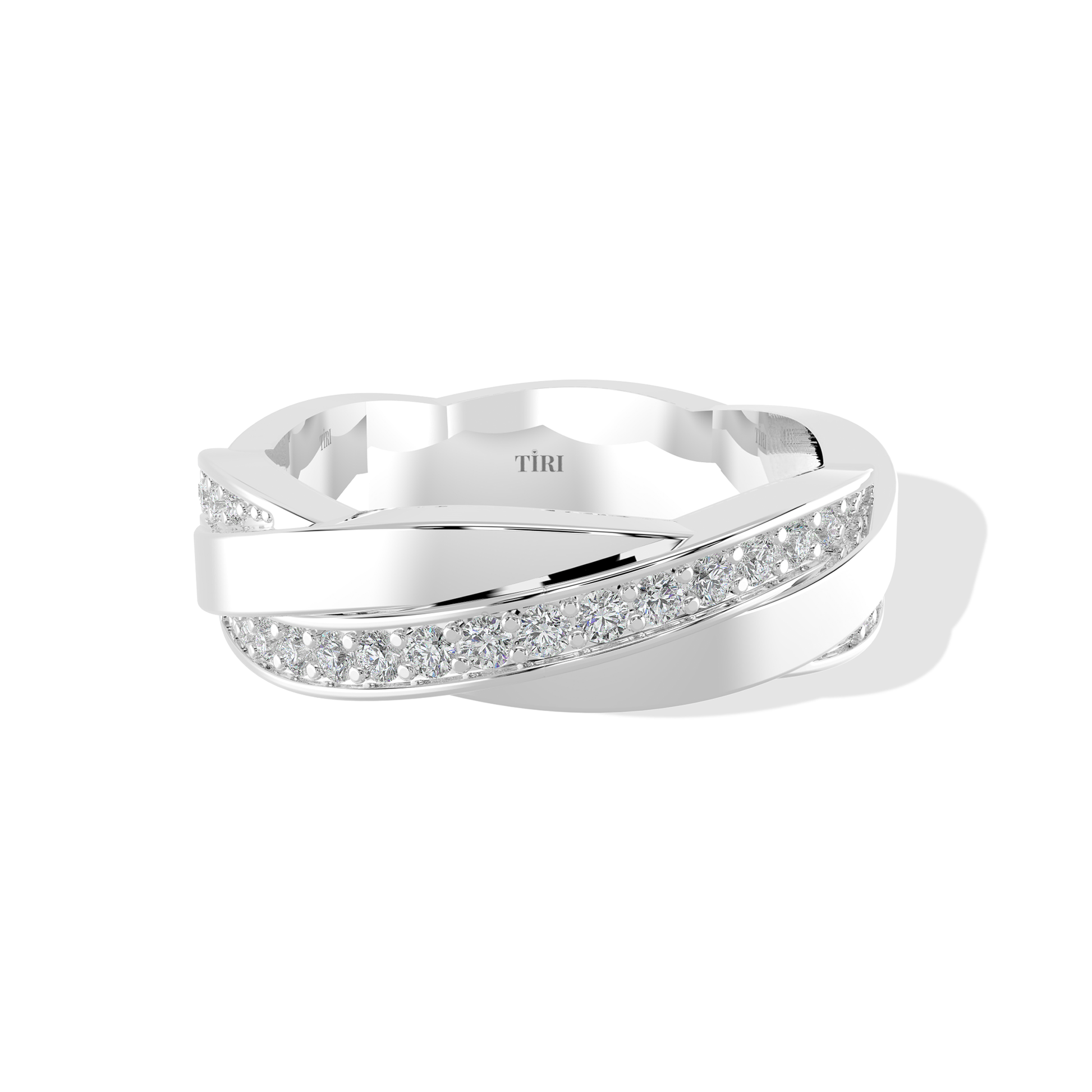 Elegant 1.00 TW diamond ring by Tiri featuring a sparkling solitaire design with a polished band.