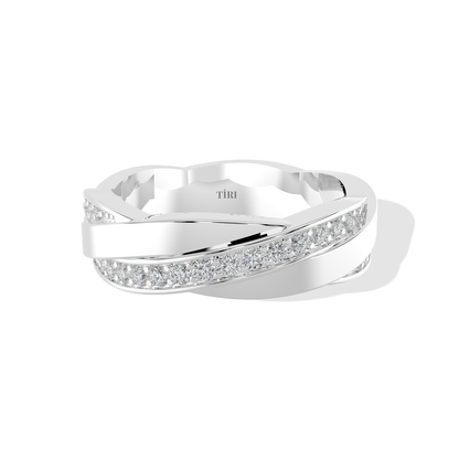 Elegant 1.00 TW diamond ring by Tiri featuring a sparkling solitaire design with a polished band.