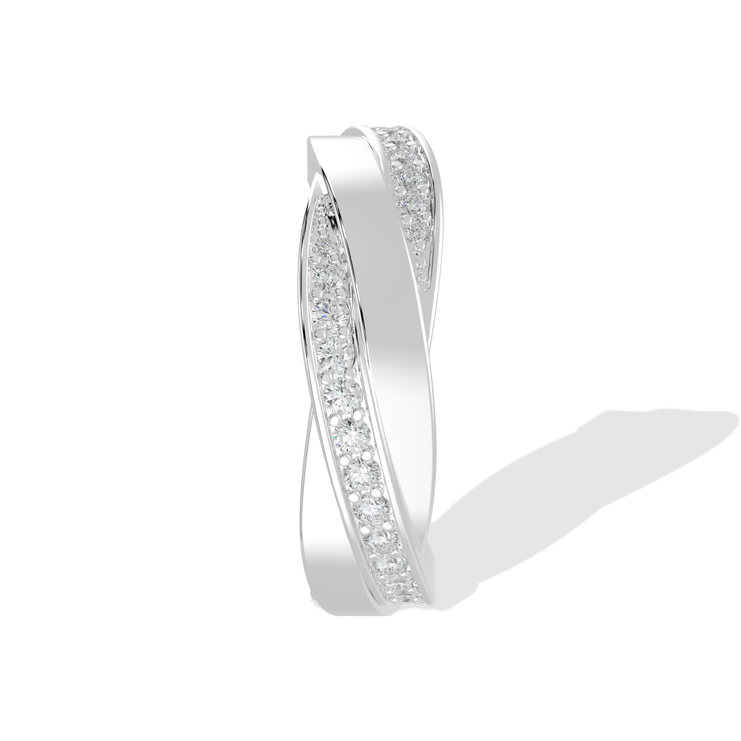 Tiri 1.00 TW diamond ring featuring a sleek band with a sparkling central diamond setting.