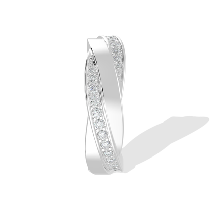 Tiri 1.00 TW diamond ring featuring a sleek band with a sparkling central diamond setting.
