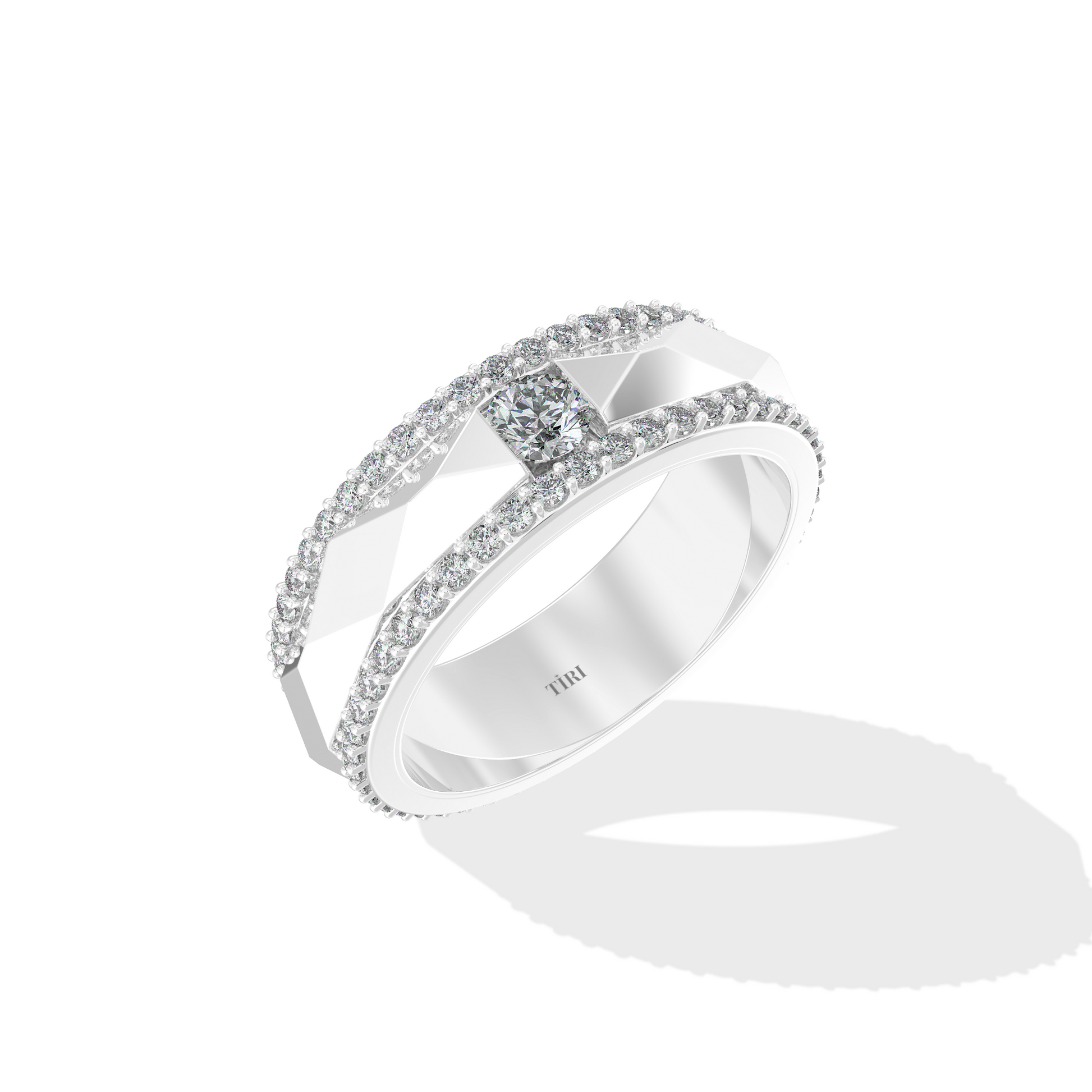 Tiri 1.00 TW diamond ring featuring a sparkling diamond set in a sleek band. Elegant jewelry for special occasions.