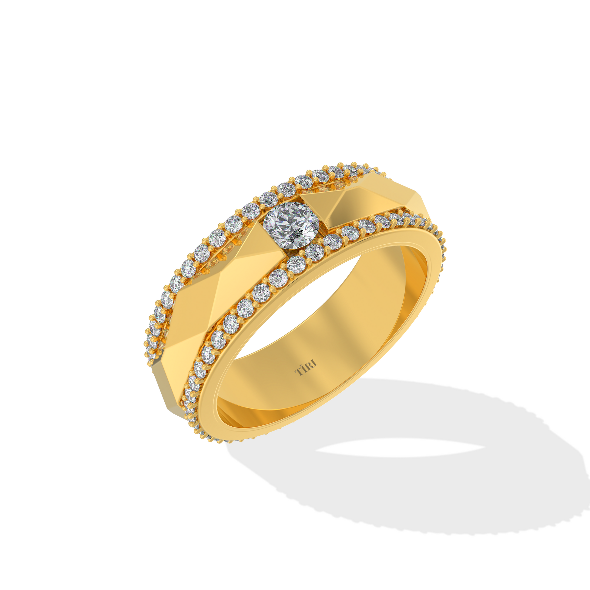 Tiri 1.00 TW diamond ring featuring a sparkling center stone set in a sleek band, showcasing elegant jewelry craftsmanship.