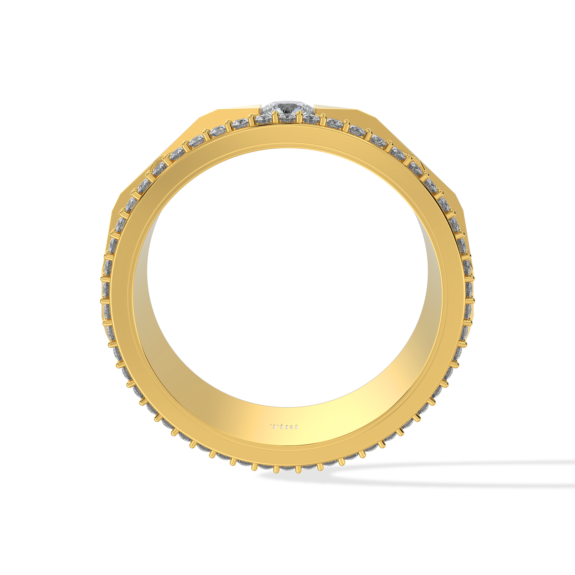 Tiri 1.00 TW diamond ring with a sleek band and sparkling center diamond, showcasing elegant jewelry design.