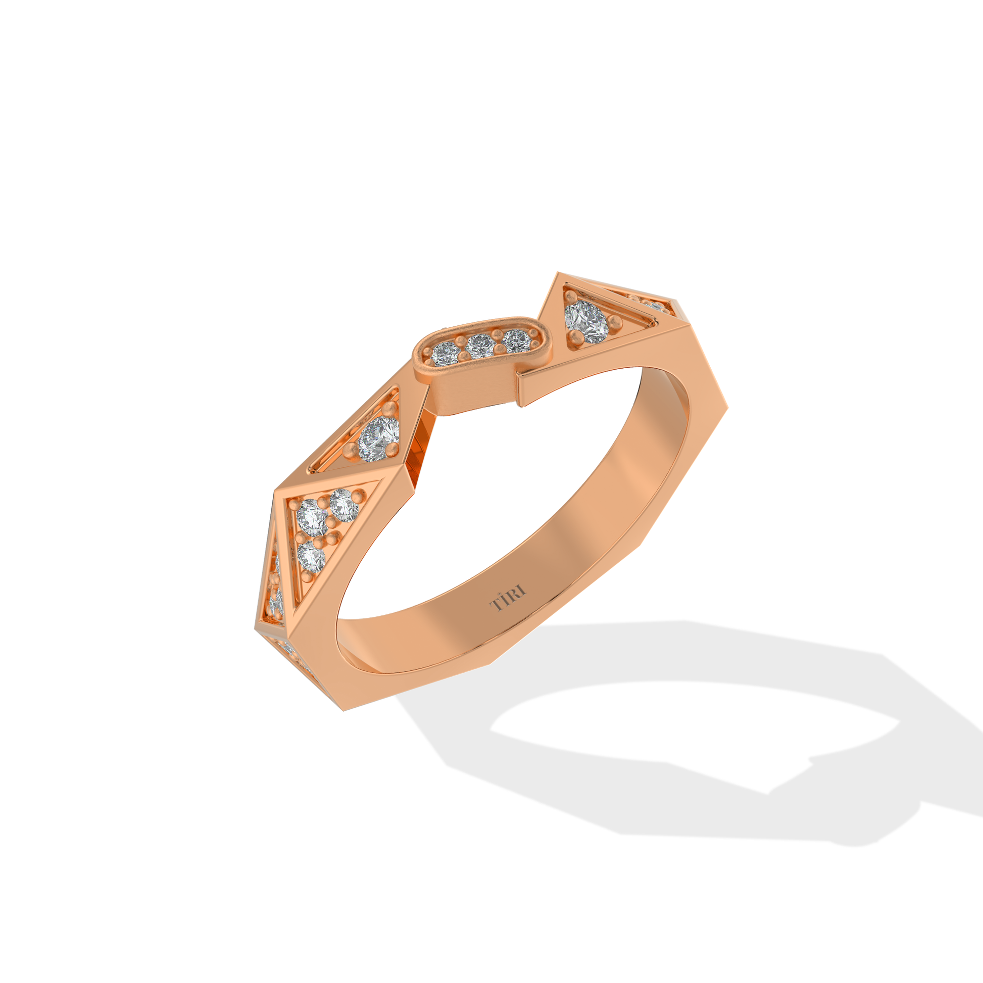 Elegant 0.50 TW diamond ring by Tiri featuring a sparkling central diamond on a sleek band.