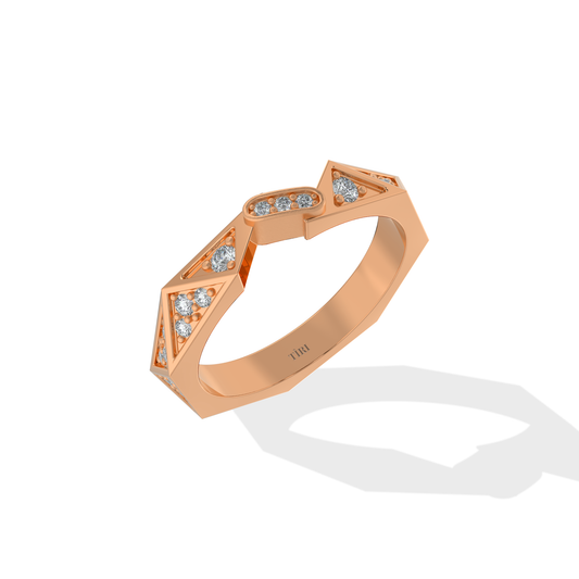 Elegant 0.50 TW diamond ring by Tiri featuring a sparkling central diamond on a sleek band.