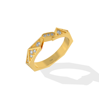 Tiri 0.50 TW diamond ring with a sleek band and sparkling diamonds, showcasing elegance and fine jewelry craftsmanship.