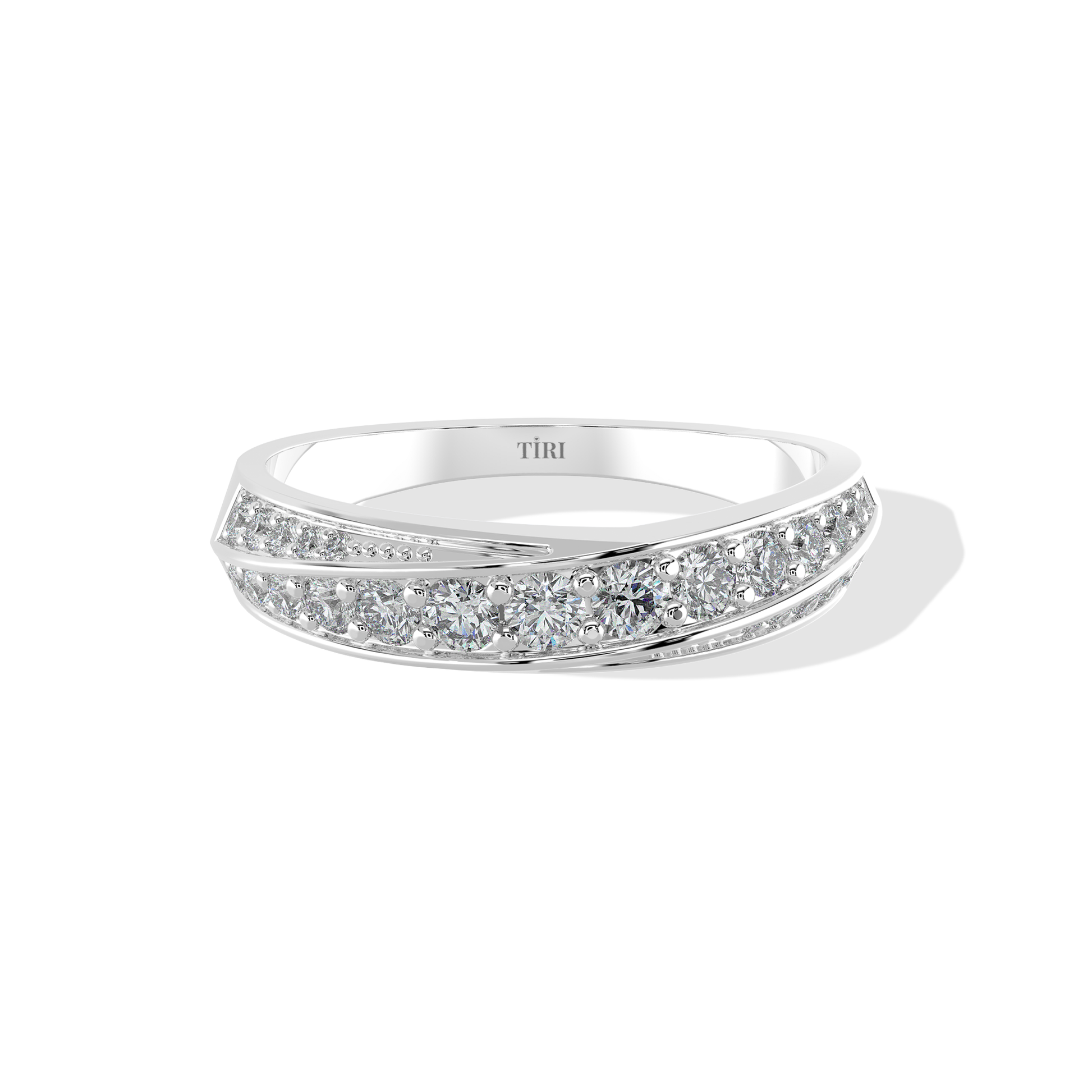 Tiri 0.70 TW diamond ring featuring a sparkling diamond set in a sleek band, showcasing elegance and craftsmanship.