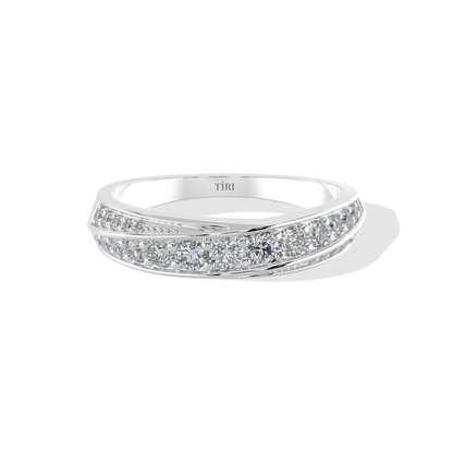 Tiri 0.70 TW diamond ring featuring a sparkling diamond set in a sleek band, showcasing elegance and craftsmanship.