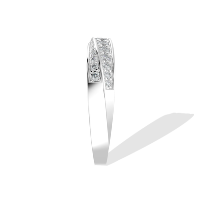 Tiri 0.70 TW diamond ring with a sleek band and sparkling diamonds on a white background.