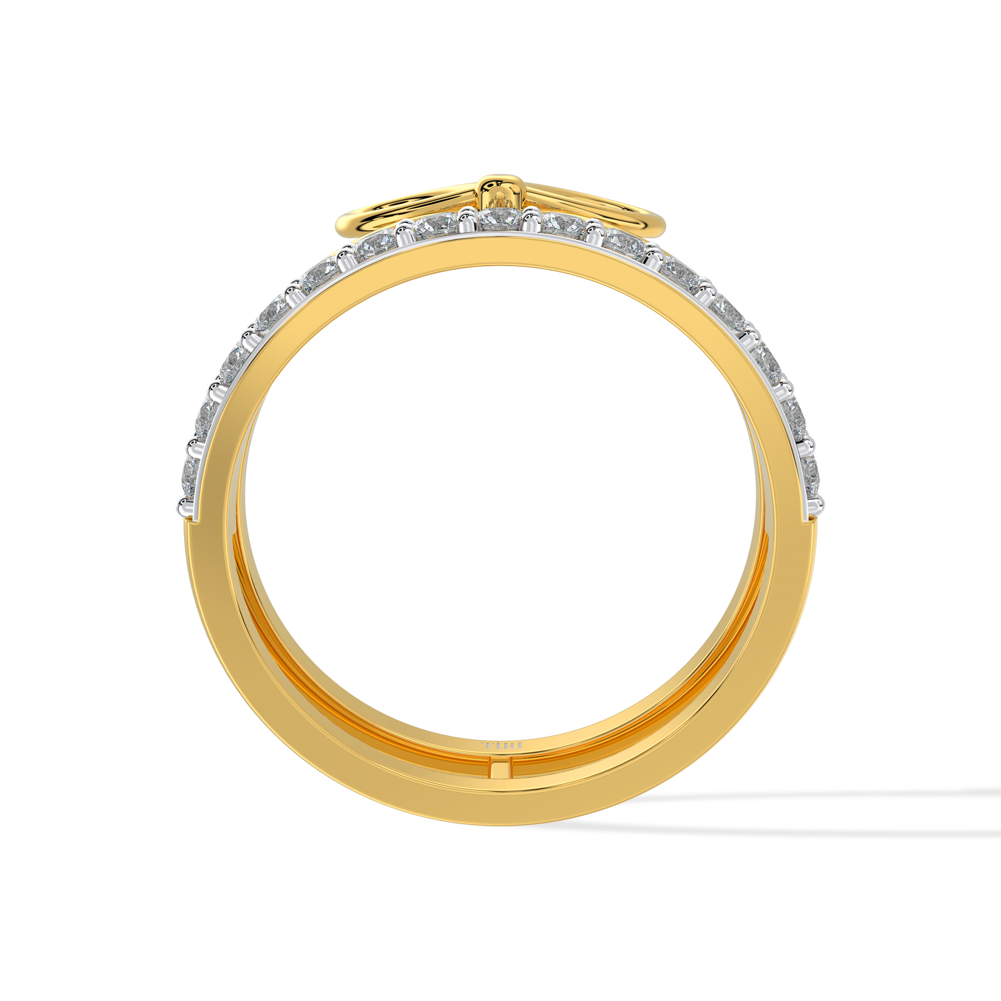 Tiri 0.36 TW diamond ring featuring a sleek band with sparkling diamonds set into the jewelry piece.