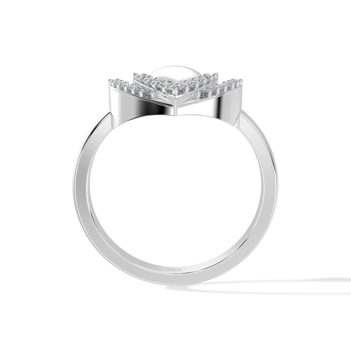 Tiri 0.20 TW diamond ring featuring a sleek band with sparkling diamonds and a modern design.