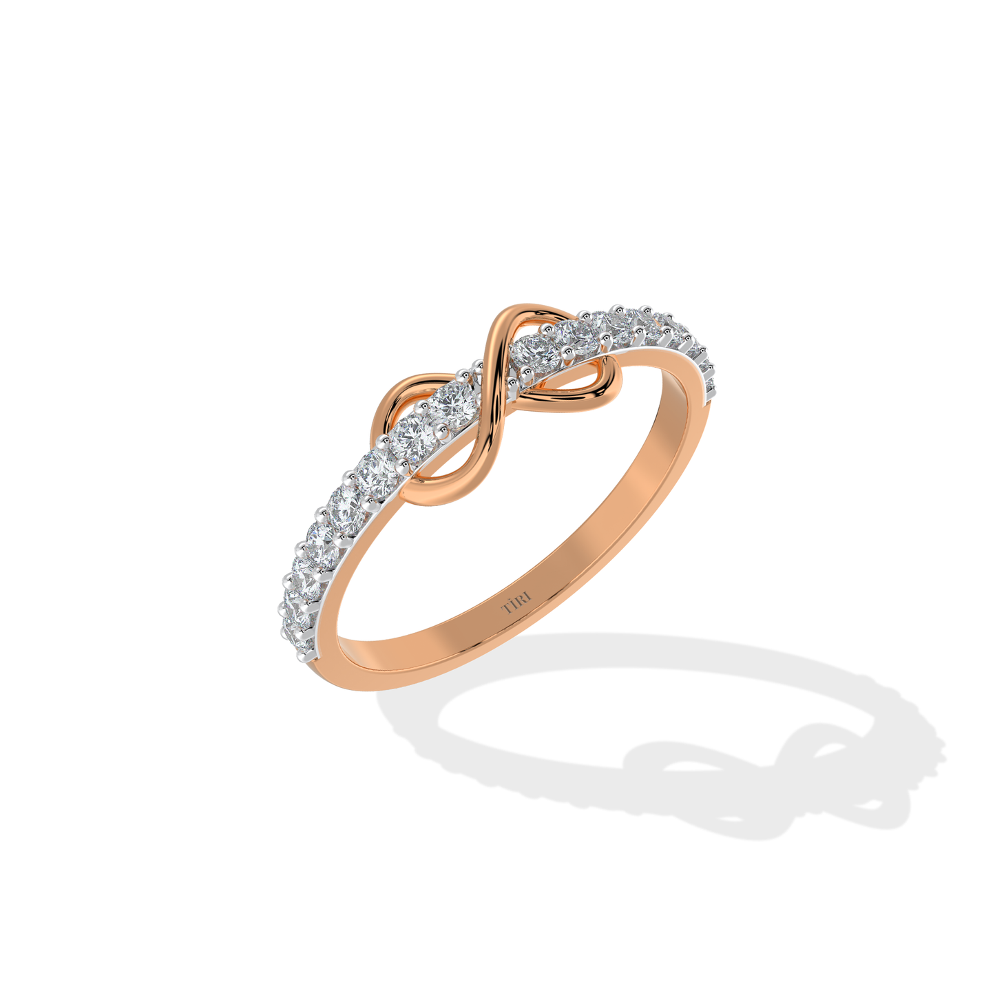 Tiri 0.27 TW diamond ring featuring a sparkling solitaire design with a sleek band and brilliant-cut diamonds.