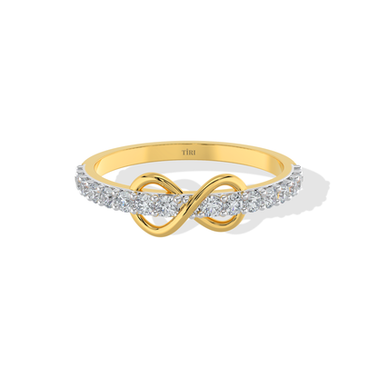 Tiri 0.27 TW diamond ring featuring a sparkling diamond set in a sleek band, showcasing elegant jewelry craftsmanship.