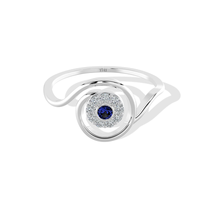 Tiri 0.27 TW diamond ring featuring a sparkling diamond set in a sleek band against a neutral background.