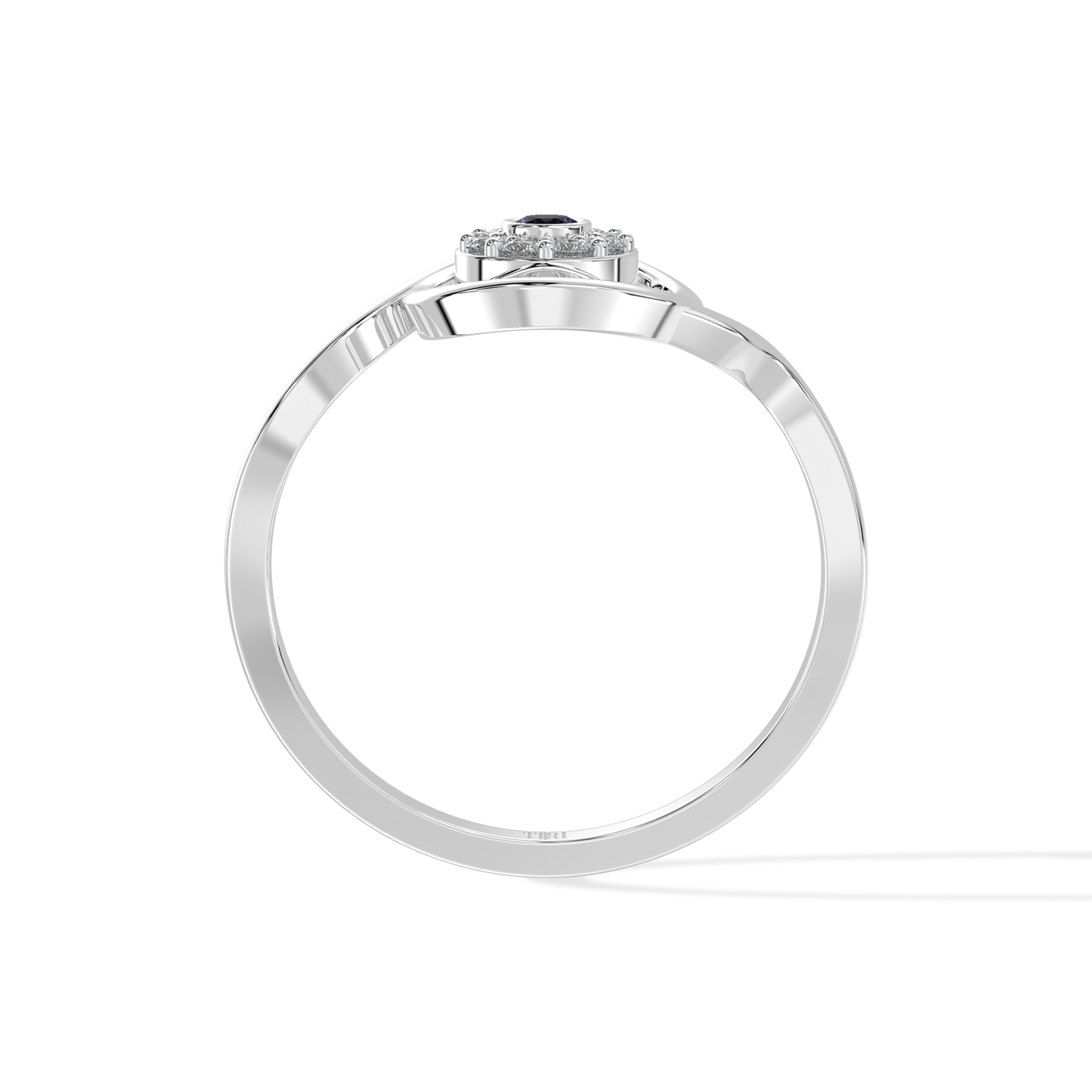 Tiri 0.27 TW diamond ring featuring a sleek band with sparkling diamonds set in platinum or white gold.