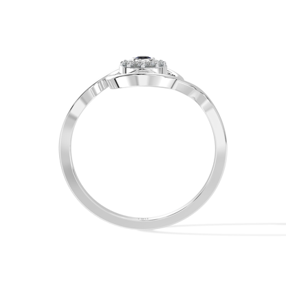 Tiri 0.27 TW diamond ring featuring a sleek band with sparkling diamonds set in platinum or white gold.