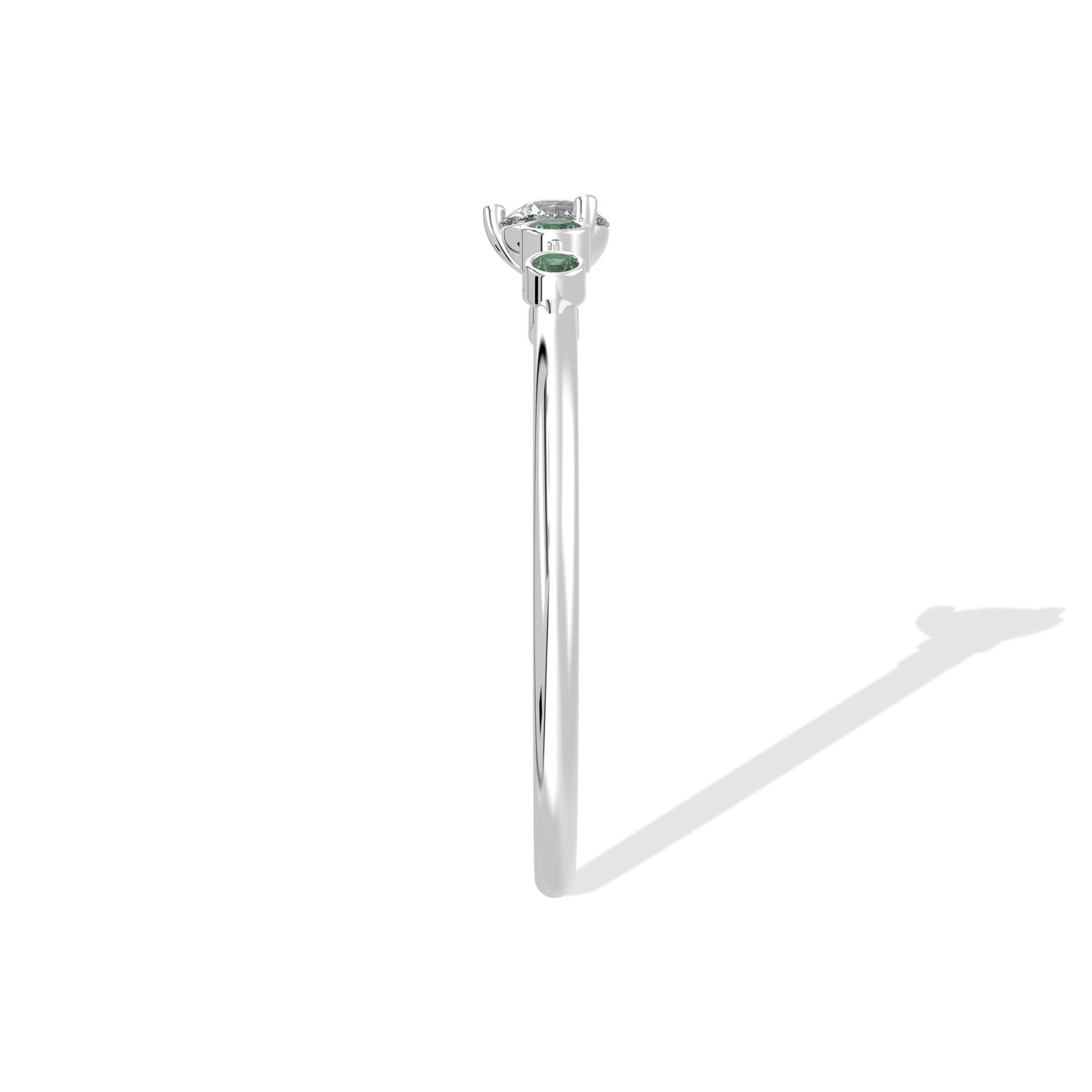Tiri Avira Emerald Ring featuring a prominent green emerald gemstone set in a silver band.