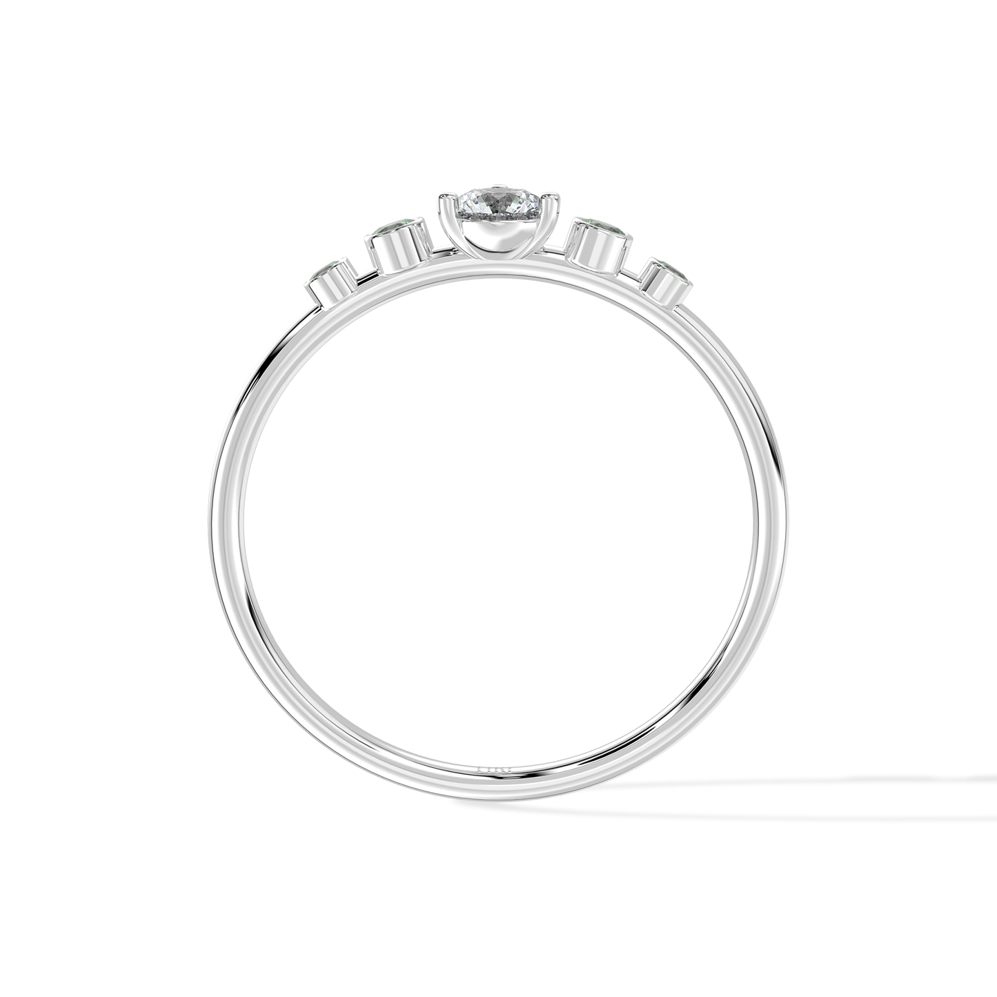 Tiri Avira Emerald Ring featuring a vibrant green emerald gemstone set in a silver band with intricate detailing.