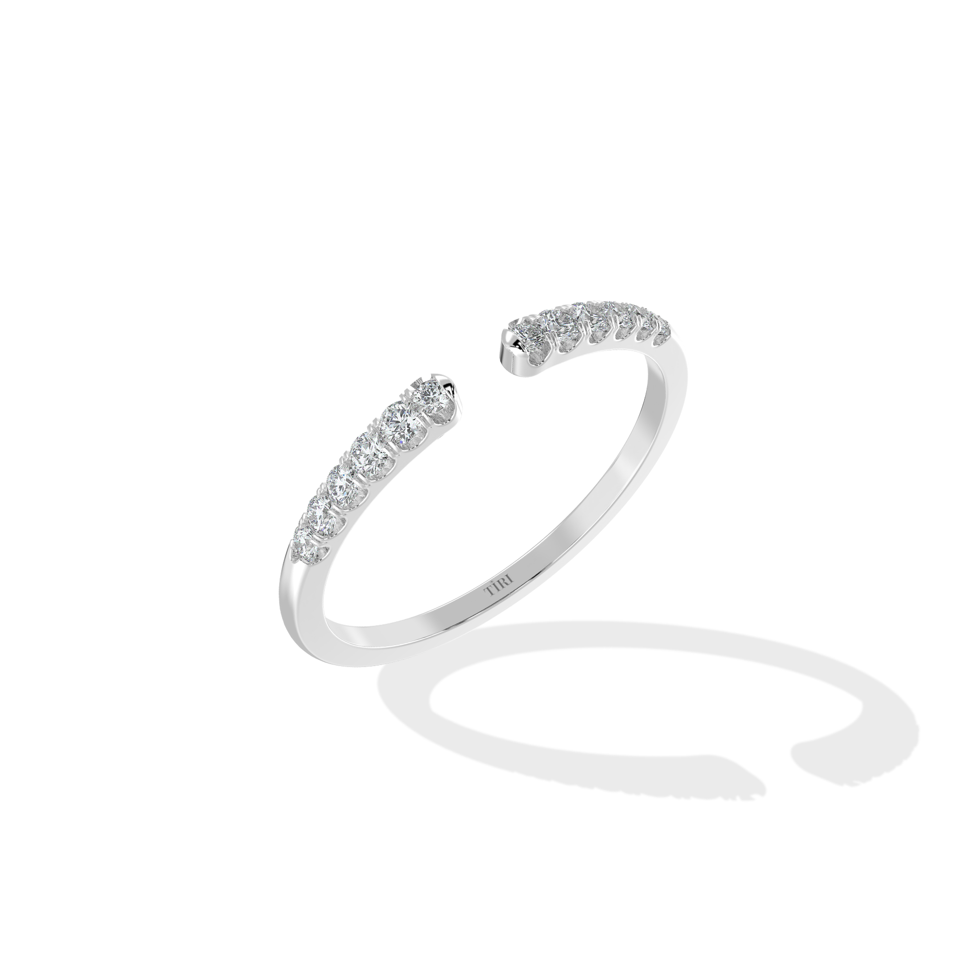 Elegant Tiri 0.20 TW diamond ring featuring a sleek band and sparkling diamonds, perfect for special occasions or everyday wear.