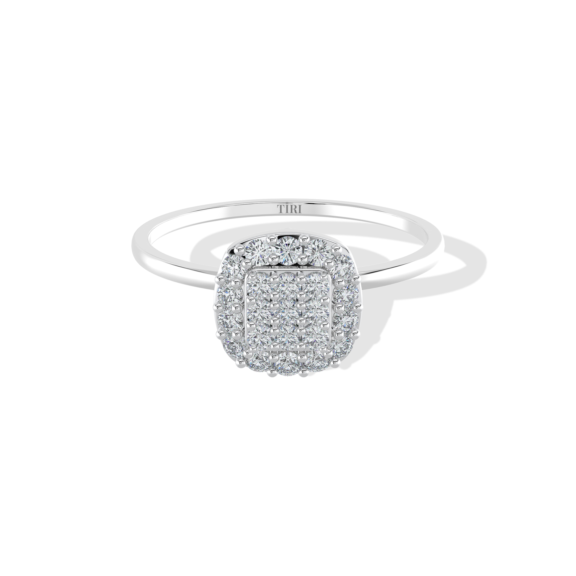 Tiri 0.60 TW diamond ring with a sleek band and sparkling diamonds, showcasing elegant jewelry design.