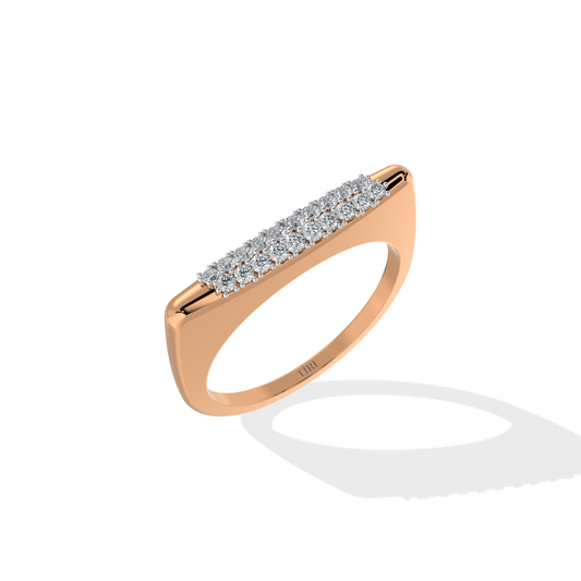 Tiri 0.30 TW diamond ring featuring a sparkling solitaire design with a sleek band and brilliant cut diamonds.