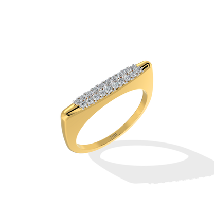 Tiri 0.30 TW diamond ring featuring a sparkling central diamond set in a sleek band, elegant jewelry for special occasions.