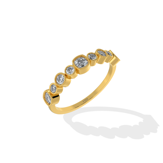 Tiri 0.50 TW diamond ring featuring a sleek band with a sparkling diamond centerpiece on a white background.