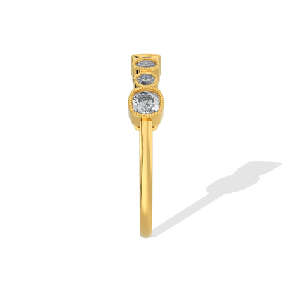 Tiri 0.50 TW diamond ring featuring a sleek band and sparkling diamonds, showcasing elegance and fine craftsmanship.